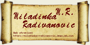 Miladinka Radivanović vizit kartica